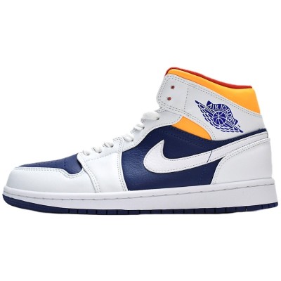 Air Jordan 1 Mid 'Royal Blue Laser Orange'