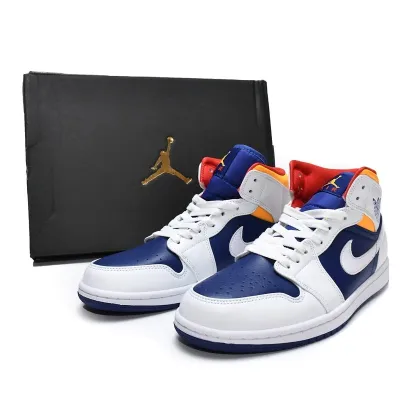 Air Jordan 1 Mid 'Royal Blue Laser Orange'