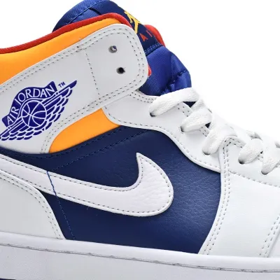 Air Jordan 1 Mid 'Royal Blue Laser Orange'