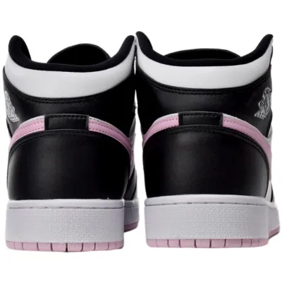 Air Jordan 1 Mid 'White Black Light Arctic Pink' (GS)
