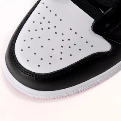 Air Jordan 1 Mid 'White Black Light Arctic Pink' (GS)