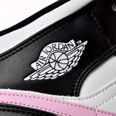 Air Jordan 1 Mid 'White Black Light Arctic Pink' (GS)