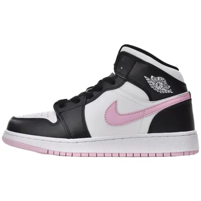 Air Jordan 1 Mid 'White Black Light Arctic Pink' (GS)