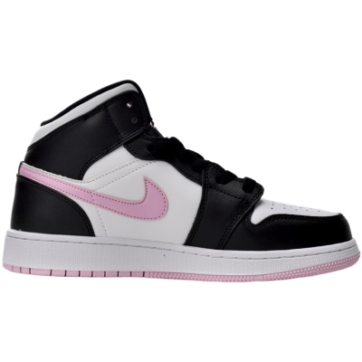 Air Jordan 1 Mid 'White Black Light Arctic Pink' (GS)