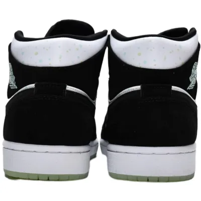 Air Jordan 1 Mid 'White Black Teal Tint' (GS)