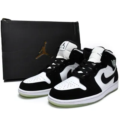 Air Jordan 1 Mid 'White Black Teal Tint' (GS)