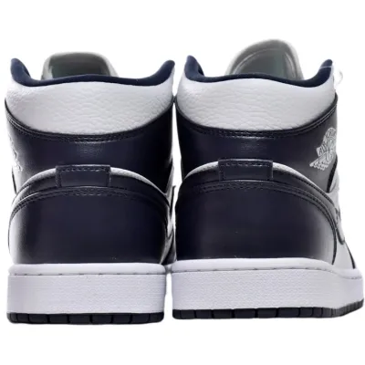 Air Jordan 1 Mid 'White Metallic Gold Obsidian'