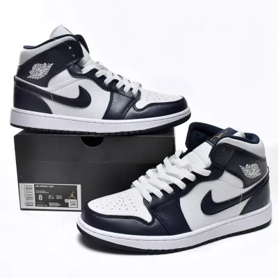 Air Jordan 1 Mid 'White Metallic Gold Obsidian'