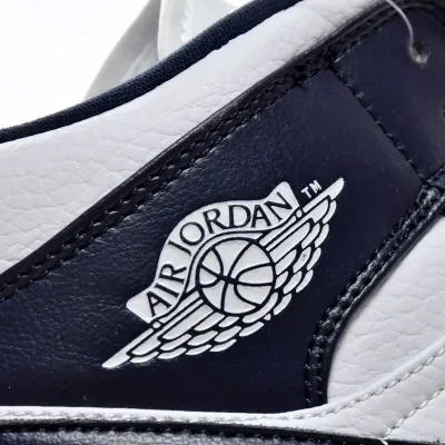 Air Jordan 1 Mid 'White Metallic Gold Obsidian'