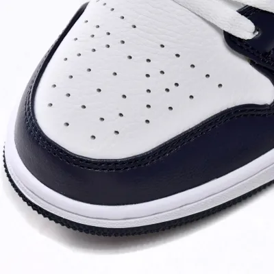 Air Jordan 1 Mid 'White Metallic Gold Obsidian'