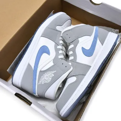 Air Jordan 1 Mid 'Wolf Grey Aluminum' (Women's)