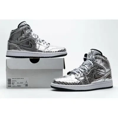 Air Jordan 1 Mid SE 'Disco Metallic Silver' (Women's)