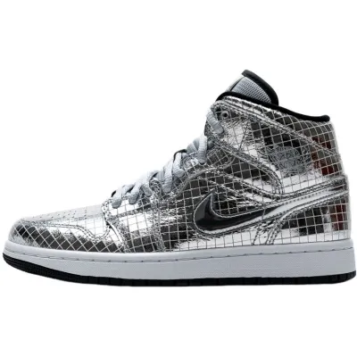 Air Jordan 1 Mid SE 'Disco Metallic Silver' (Women's)