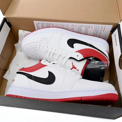 Air Jordan 1 Low 'White University Red Black'