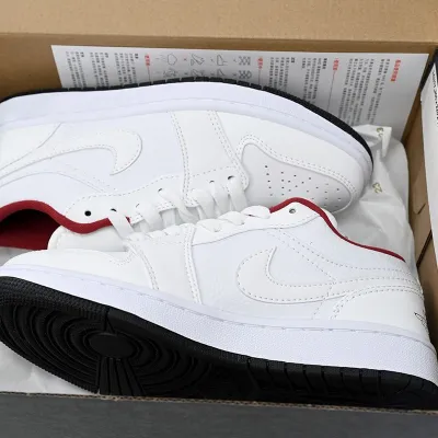 Air Jordan 1 Low 'White Gym Red Black' (GS)