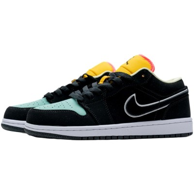 Air Jordan 1 Low 'Black Aurora Green Laser Orange'
