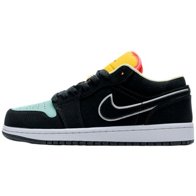 Air Jordan 1 Low 'Black Aurora Green Laser Orange'
