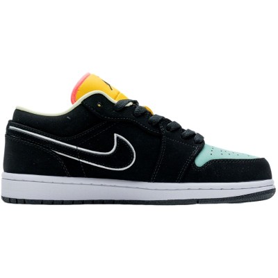 Air Jordan 1 Low 'Black Aurora Green Laser Orange'