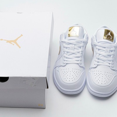 Air Jordan 1 Low 'White Metallic Gold' (Women's)
