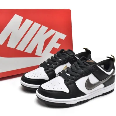 Nike Dunk Low 'Black White Metallic'