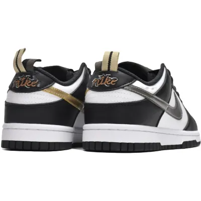 Nike Dunk Low 'Black White Metallic'