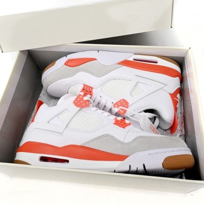 Air Jordan 4 White Orange