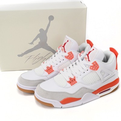 Air Jordan 4 White Orange