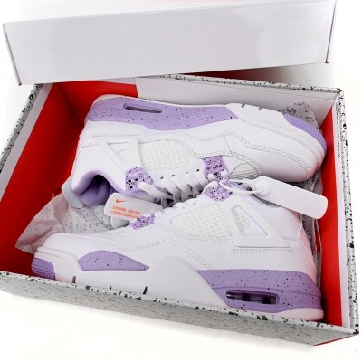 Air Jordan 4 White Purple
