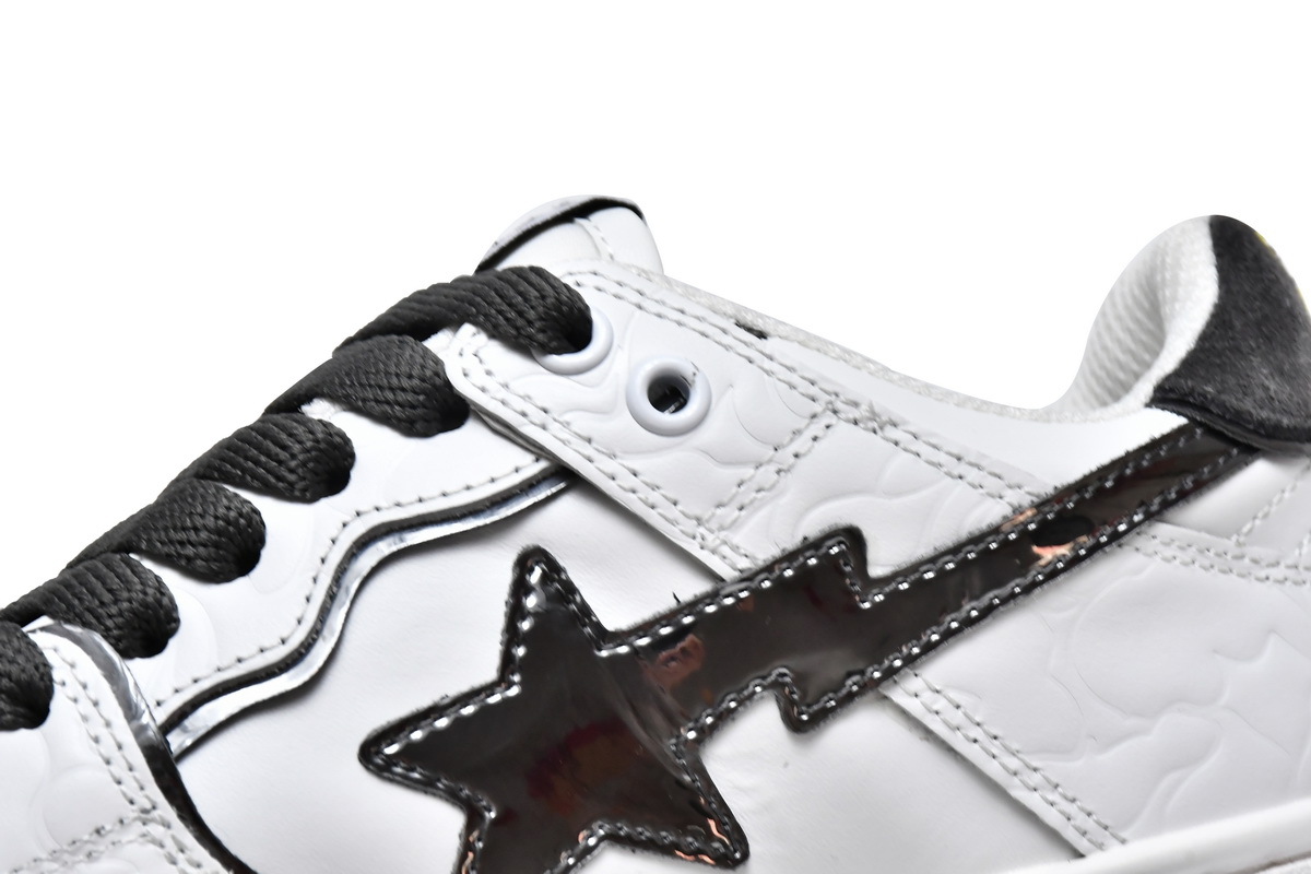 A Bathing Ape Bape SK8 Sta White Silver (Top Quality)