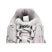 Balenciaga All Over Logo Triple S Beige (W) (Top Quality)