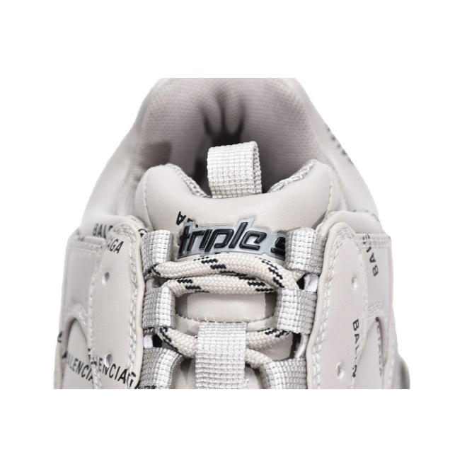 Balenciaga All Over Logo Triple S Beige (W) (Top Quality)
