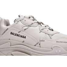Balenciaga All Over Logo Triple S Beige (W) (Top Quality)