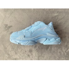 Balenciaga All Over Logo Triple S Blue Grey Black (Top Quality)
