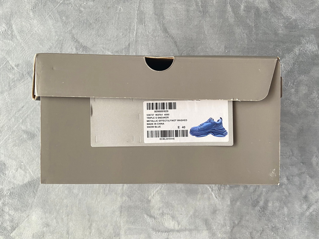 Balenciaga All Over Logo Triple S Blue Grey Black (Top Quality)