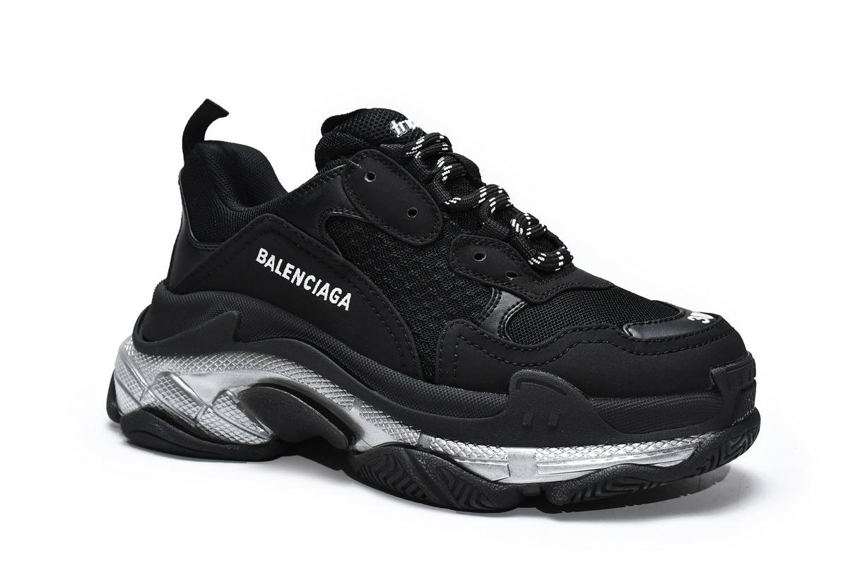 Balenciaga Triple S Clear Sole Black Ivory (W) (Top Quality)