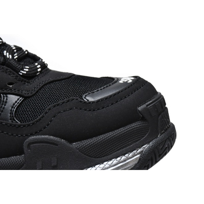 Balenciaga Triple S Clear Sole Black Ivory (W) (Top Quality)