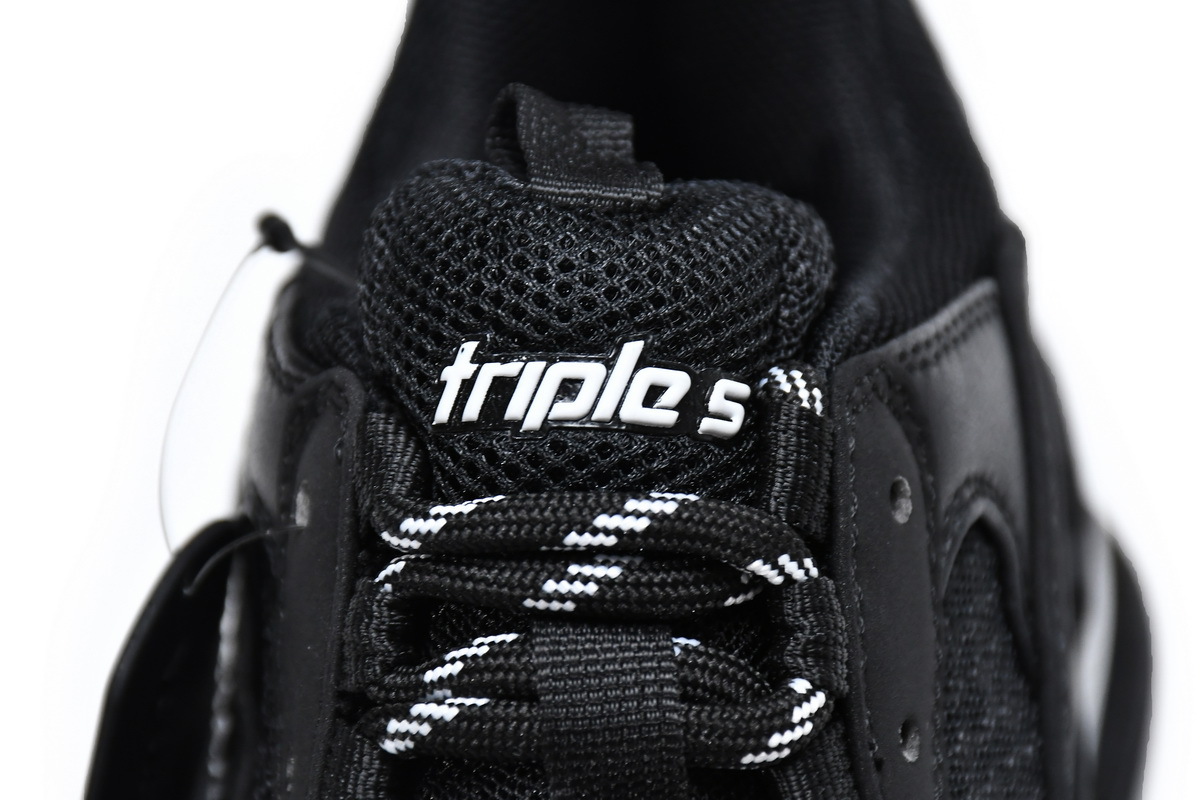 Balenciaga Triple S Clear Sole Black Ivory (W) (Top Quality)