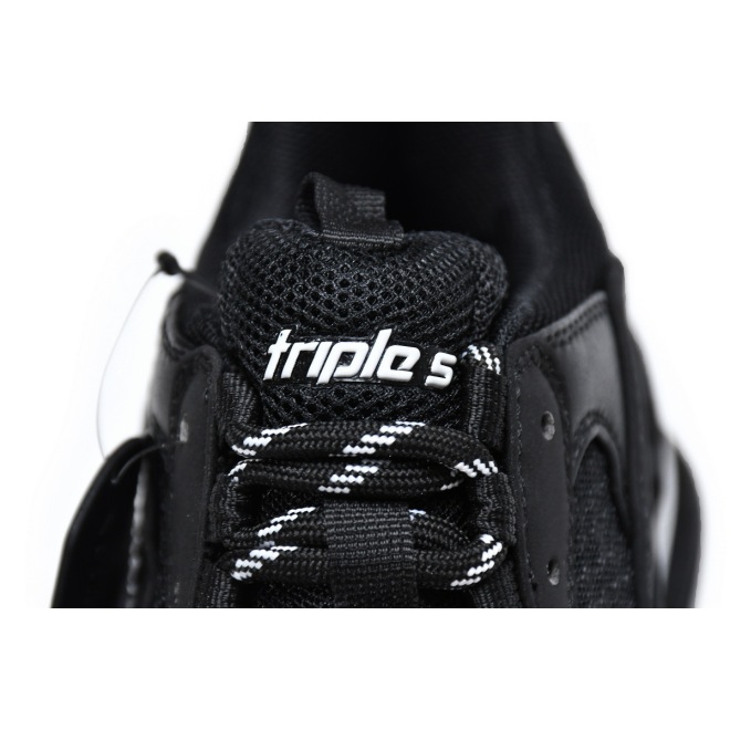 Balenciaga Triple S Clear Sole Black Ivory (W) (Top Quality)