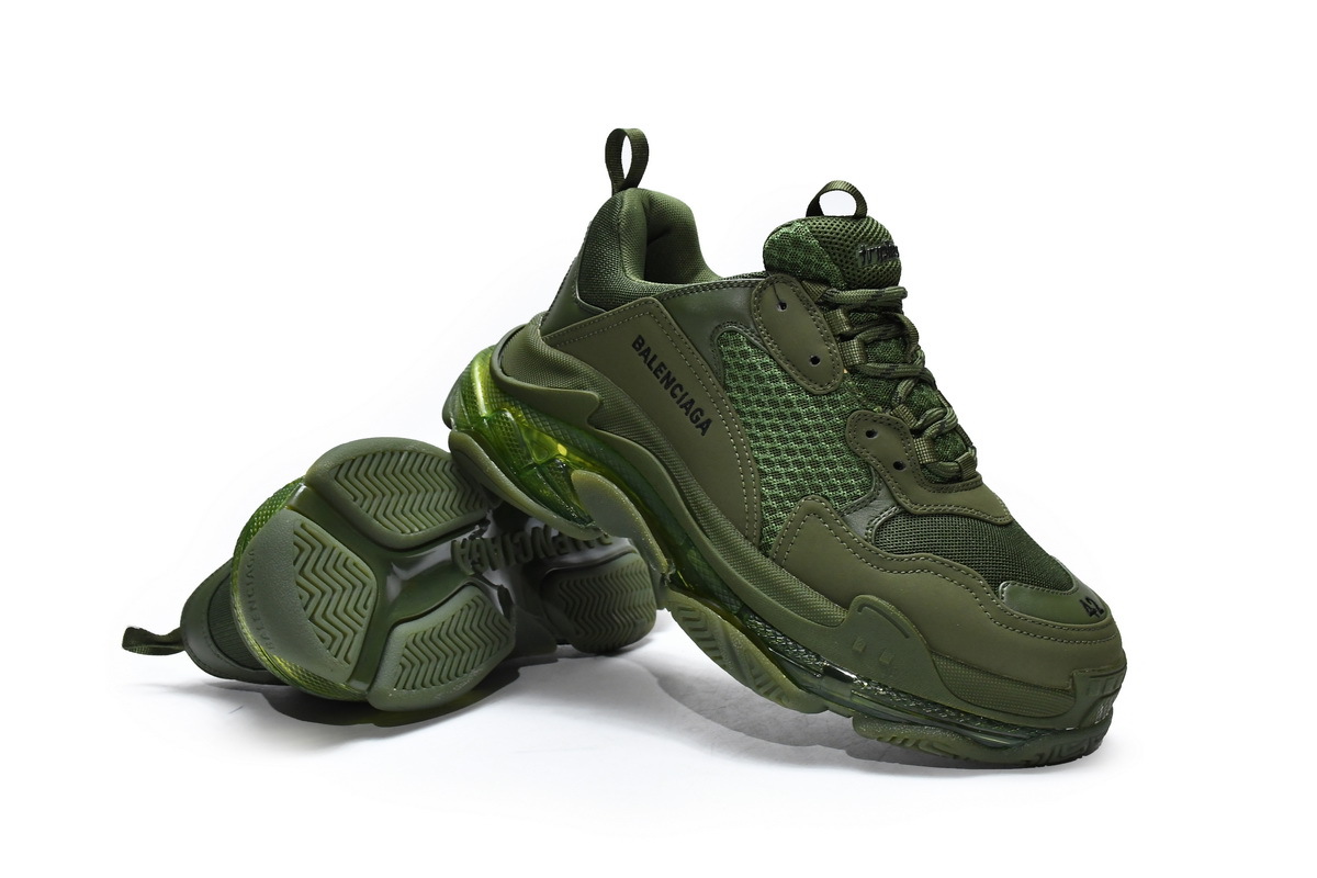 Balenciaga Triple S Clear Sole Dark Green (Top Quality)