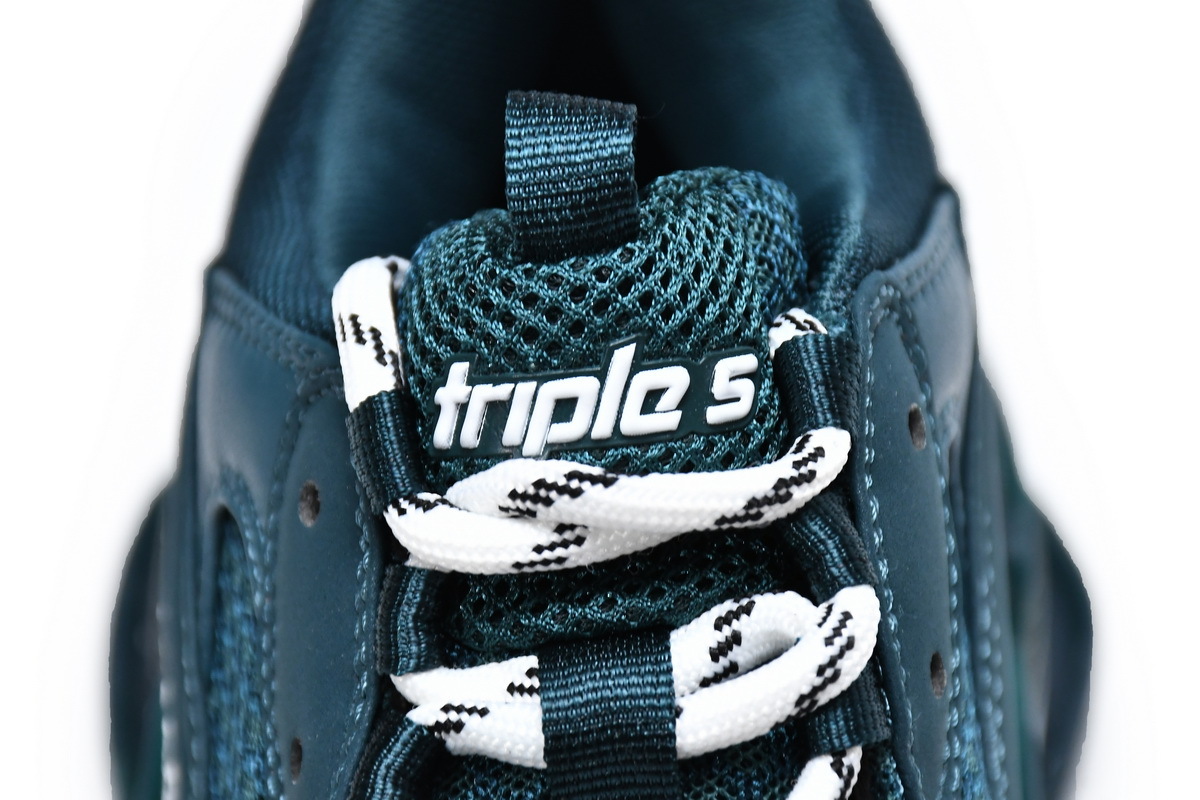 Balenciaga Triple S Clear Sole Full Dark Green (Top Quality)