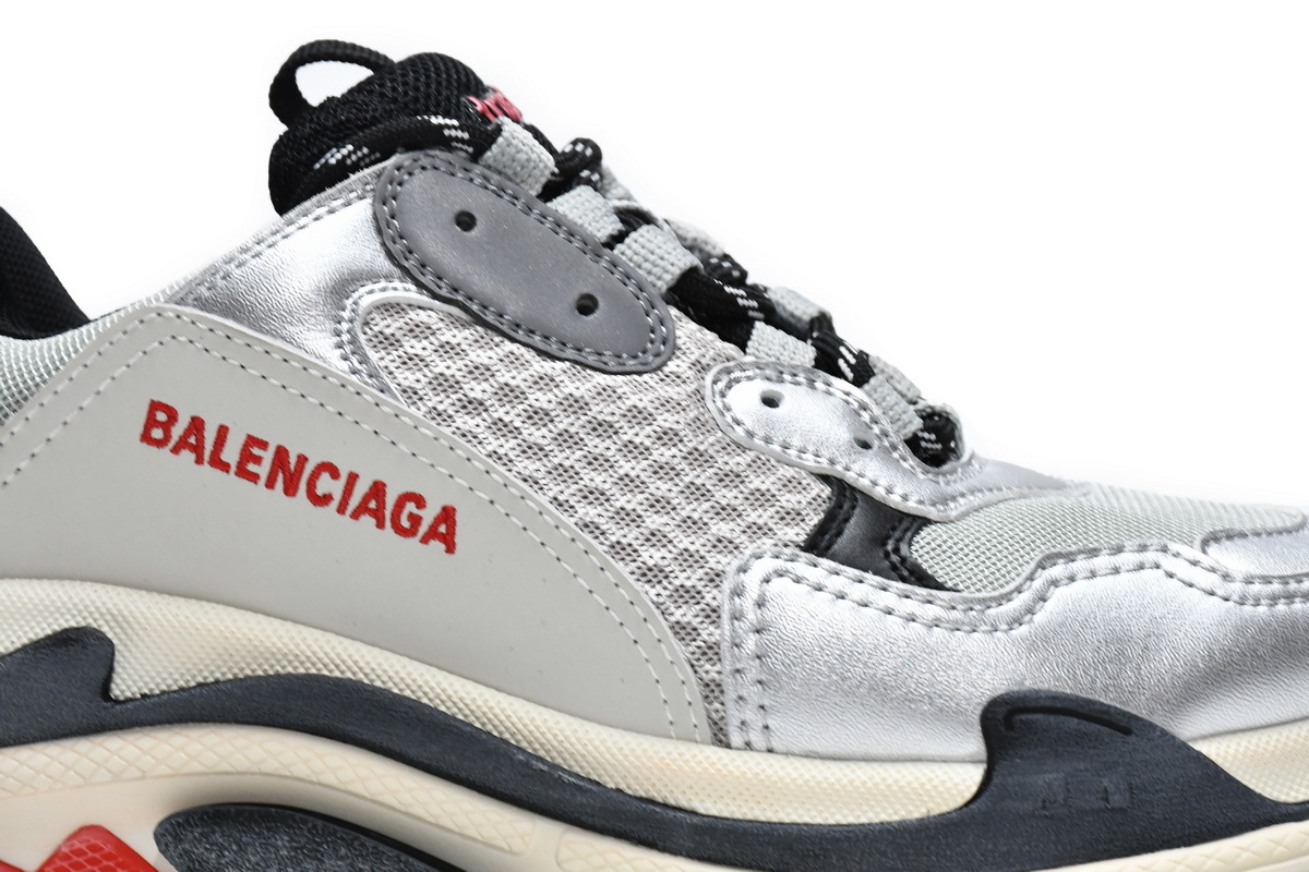 Balenciaga Triple S Silver Red (2018) (Top Quality)
