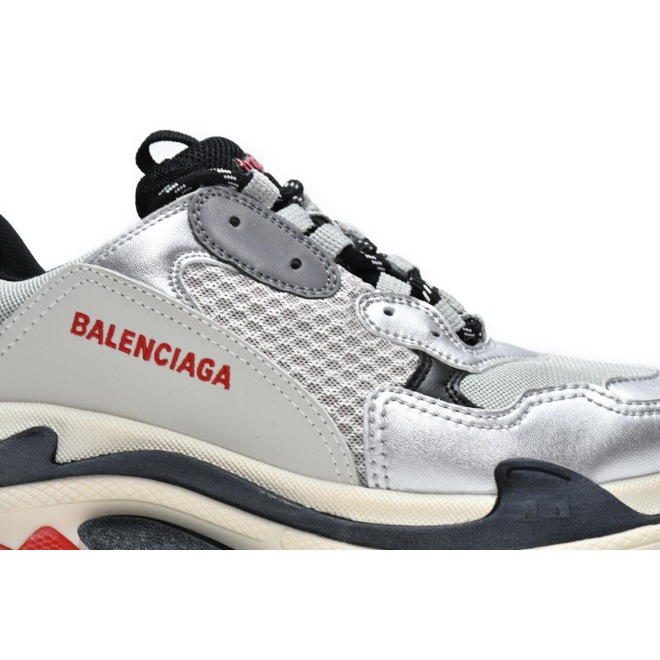 Balenciaga Triple S Silver Red (2018) (Top Quality)
