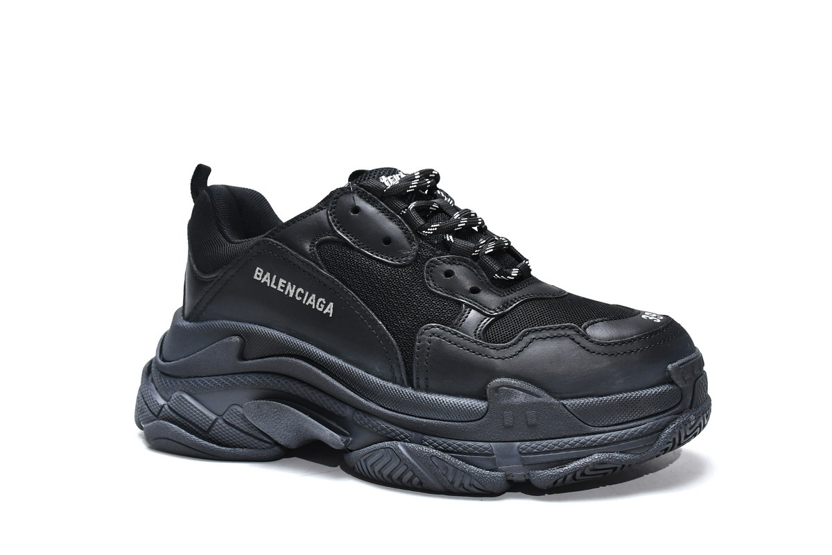 Balenciaga Triple S Triple Black (2018 Reissue) (Pre-Distressed) (Top Quality)