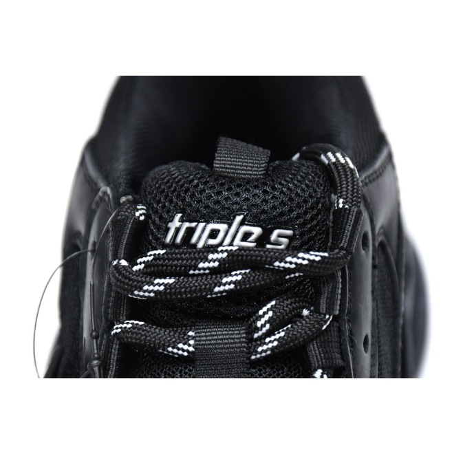 Balenciaga Triple S Triple Black (2018 Reissue) (Pre-Distressed) (Top Quality)