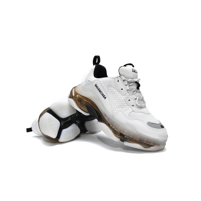 Blalenciaga Triple S Clear Sole White Grey (Top Quality)