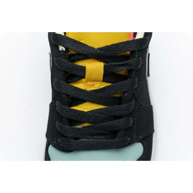Jordan 1 Low Black Aurora Green Laser Orange (Cheap Sneakers)