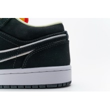 Jordan 1 Low Black Aurora Green Laser Orange (Cheap Sneakers)