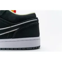 Jordan 1 Low Black Aurora Green Laser Orange (Cheap Sneakers)