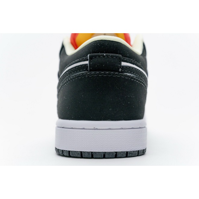 Jordan 1 Low Black Aurora Green Laser Orange (Cheap Sneakers)