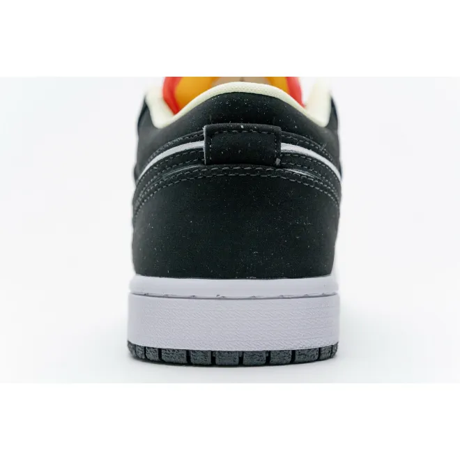 Jordan 1 Low Black Aurora Green Laser Orange (Cheap Sneakers)